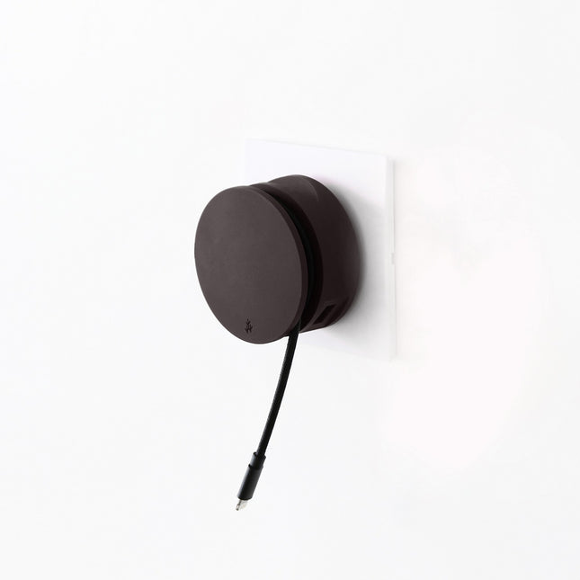 Chargeur secteur USBEPOWER 2 USB +enrouleur cable + support - Noir