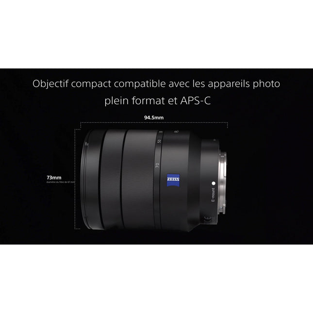 Objectif pour Hybride SONY SEL 24-70mm F4 OSS Zeiss