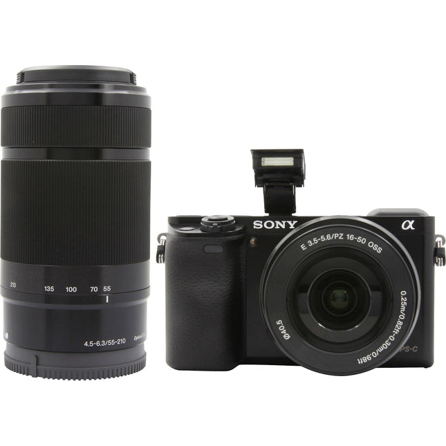 Appareil photo Hybride SONY A6000 noir + 16-50mm + 55-210mm Reconditionné