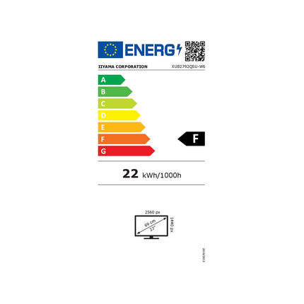 Ecran PC IIYAMA PROLITE XUB2792QSU-W6 27'' Plat IPS