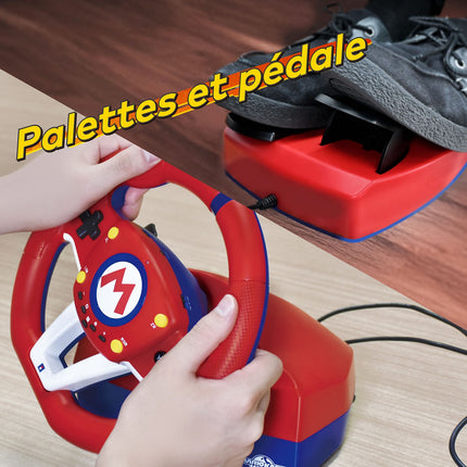 Volant + Pédalier HORI Mario Kart Racing Wheel Pro Mini