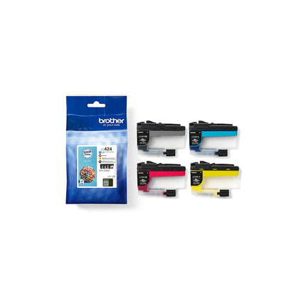 Cartouche d'encre BROTHER Pack Multipack 4 Originales LC424 (Noir + 3 Couleurs) - LC424VAL