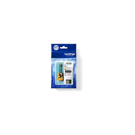 Cartouche d'encre BROTHER Pack Multipack 4 Originales LC421 XL (Noir + 3 Couleurs) - LC421XLVAL