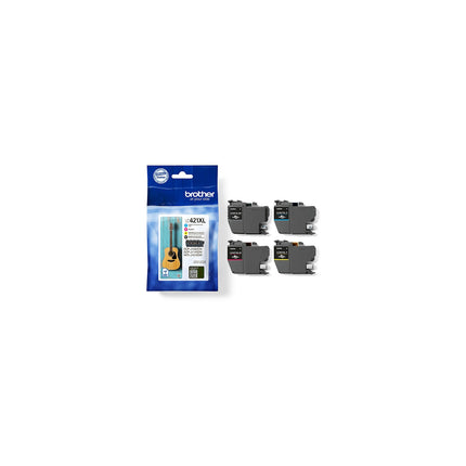 Cartouche d'encre BROTHER Pack Multipack 4 Originales LC421 XL (Noir + 3 Couleurs) - LC421XLVAL