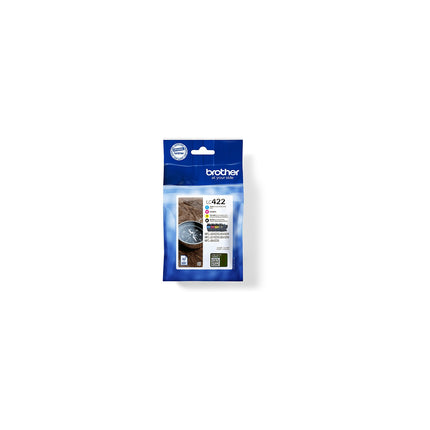 Cartouche d'encre BROTHER Pack Multipack 4 Originales LC422 (Noir + 3 Couleurs) - LC422VAL
