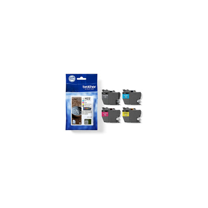 Cartouche d'encre BROTHER Pack Multipack 4 Originales LC422 (Noir + 3 Couleurs) - LC422VAL