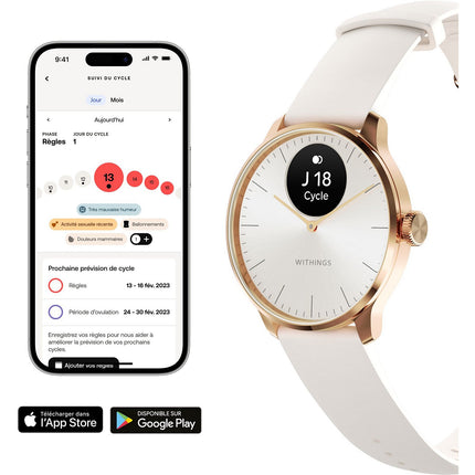 Montre santé WITHINGS Scanwatch Light Gold