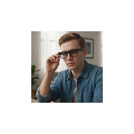 Lunettes connectées PRIXTON Full HD avec Assistant IA, Noir