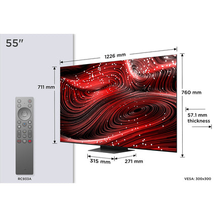 TV Mini LED TCL 55C89K 2025-55 pouces (139cm)