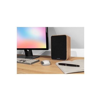 Enceinte bibliothèque THOMSON 100W Musicaux - Marron