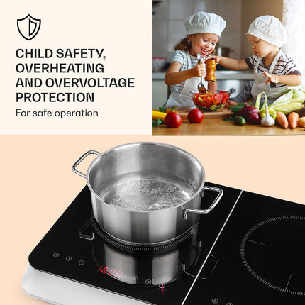 Domino induction KLARSTEIN InnoChef - 3400W - Noir