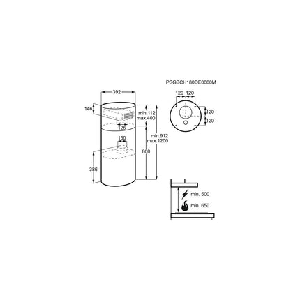 Hotte décorative îlot ELECTROLUX LFI514X ILOT