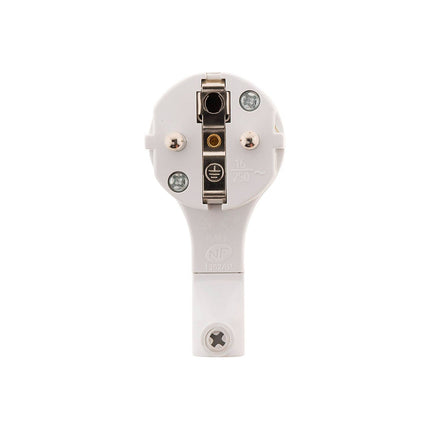 Adaptateur d'alimentation ZENITECH Fiche mâle 2P+T 16A extra plate Blanc -