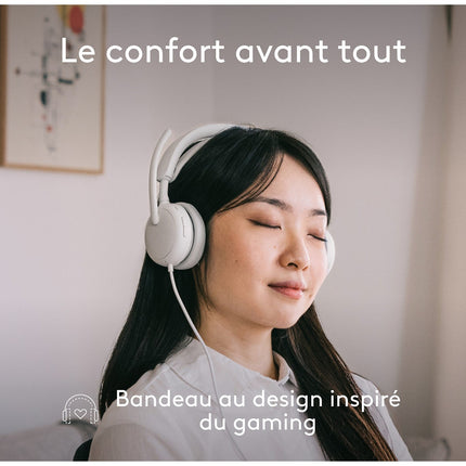 Micro-casque LOGITECH Zone Wired 2 OFF WHITE