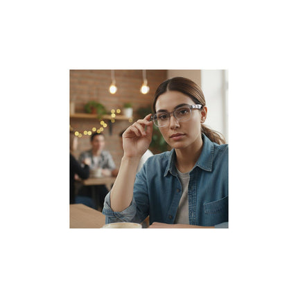 Lunettes connectées PRIXTON Full HD avec Assistant IA, Transparent