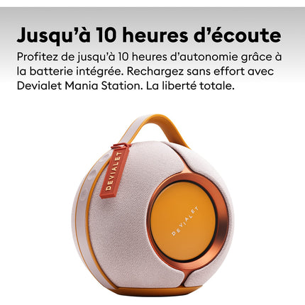 Enceinte portable DEVIALET Mania White Mist + Étui de transport inclus