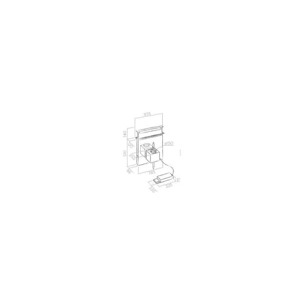 Hotte décorative murale ELICA PANDORA BL/F/90