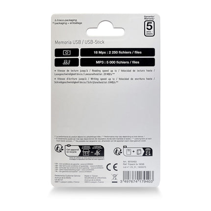 Clé USB LISTO Tripack x 3 16Go