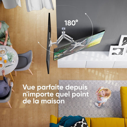Support mural TV ONKRON 32–65", 35 kg max, Orientable M4-W Blanc