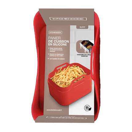 Panier silicone KITCHENCOOK rectangulaire, lot de 2