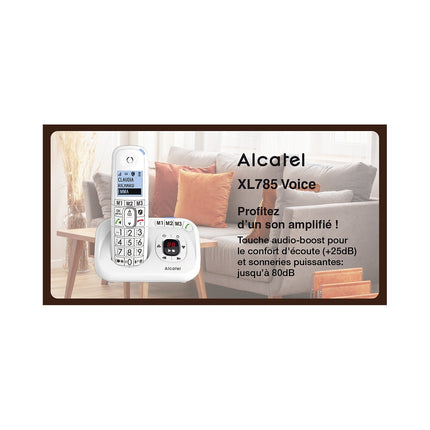 Téléphone sans fil ALCATEL XL785 Voice Trio Blanc