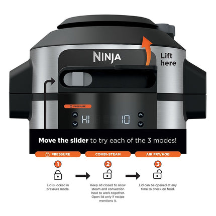 Multicuiseur NINJA Foodi OL550EU gris/noir 6 L, 11 modes de cuisson dont air fryer Reconditionné