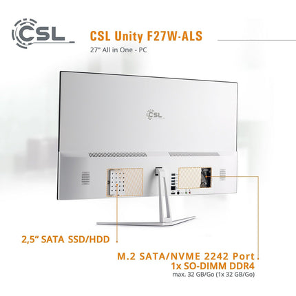 Ordinateur tout-en-un CSL-COMPUTER Unity F27W-ALS/512Go/32Go/Win11Pro