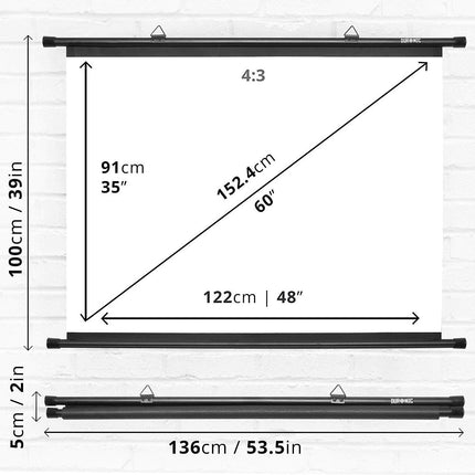 Ecran de projection DURONIC BPS60 /43
