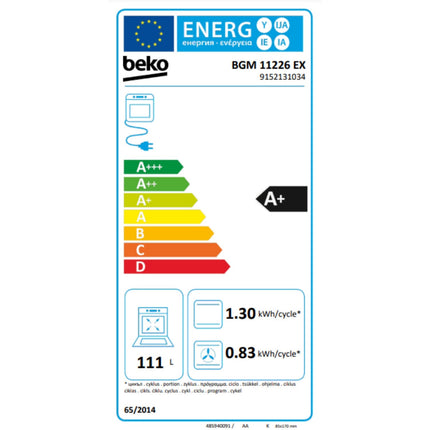 Cuisinière gaz BEKO BGM11226EX