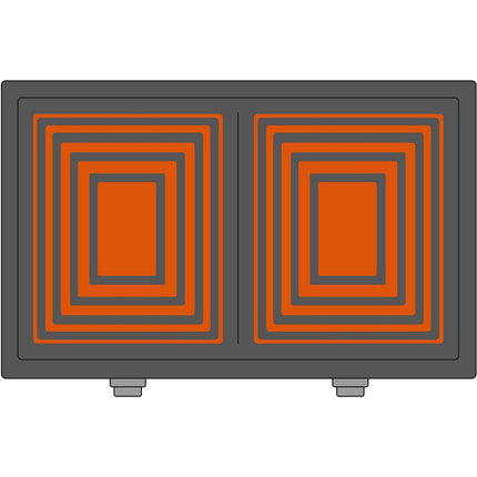 Plancha électrique RIVIERA ET BAR QPL530 réversible à poser, 45.5x28.5 cm