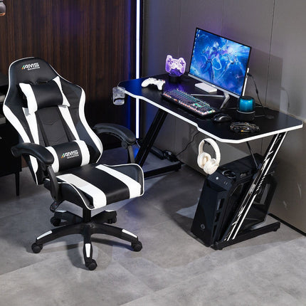 Bureau gamer AMS GAMING GAMERDESK-120Z-WHITE