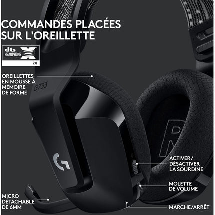 Casque gamer LOGITECH G733 Lightspeed White