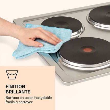 Plaque électrique KLARSTEIN Appetito 4 zones 6 niveaux 5500 W inox