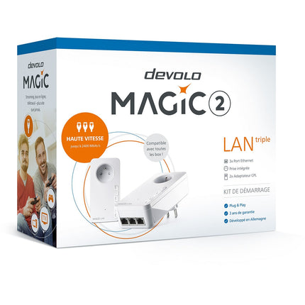 CPL Filaire DEVOLO Magic 2 LAN Triple 3RJ45 Starter kit