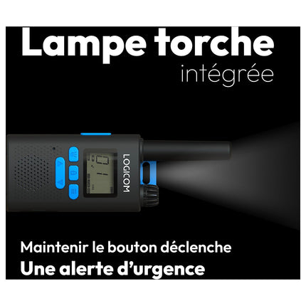 Talkie walkie LOGICOM Talkie Walkie Essentiel Noir