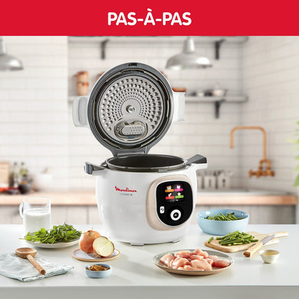 Cookeo MOULINEX COOKEO BLANC 180R + Extra Crisp YY5584FB
