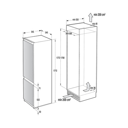 Réfrigérateur combiné encastrable GORENJE NRKI418EP1