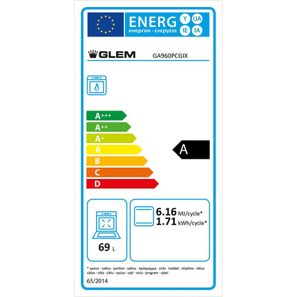 Cuisinière gaz GLEM GA960PCGIX