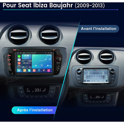 Autoradio connecté JUNSUN pour Seat lbiza Baujahr 2009-13 Carplay