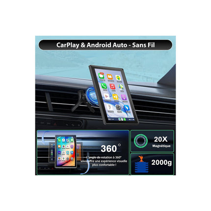 Autoradio connecté JUNSUN Écran 9 pouces, caméra de recul CarPlay