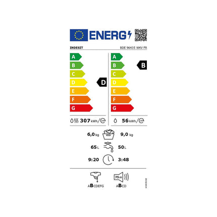 Lave linge séchant hublot INDESIT BDE96435WKVFR