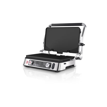 Grille-viande BRAUN CG9160 inox 2 zones de cuissson, plaques amovible, sonde, 37x23 cm