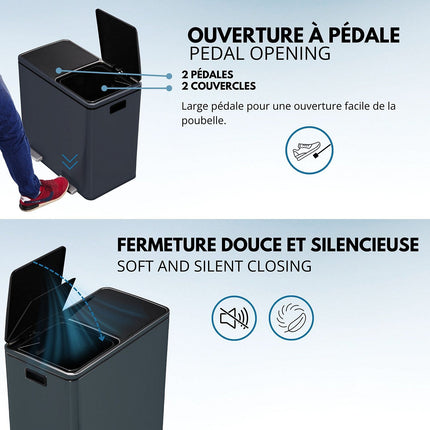 Poubelle de cuisine tri sélectif KITCHEN MOVE MAJOR