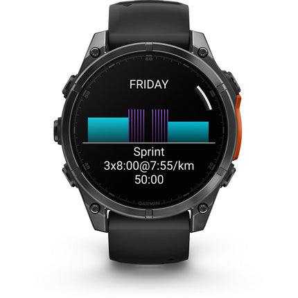 Montre sport GARMIN Fenix 8 Multisports GPS AMOLED IP6X BT Wi-Fi 47 mm Noir / Noir