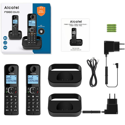Téléphone sans fil ALCATEL F860 Duo Noir
