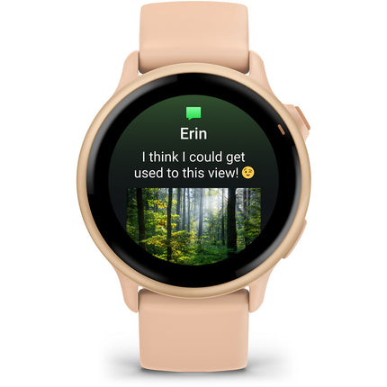 Montre sport GARMIN Vivoactive 6 Forme et santé GPS AMOLED BT Wi-Fi 42 mm Lunar Gold