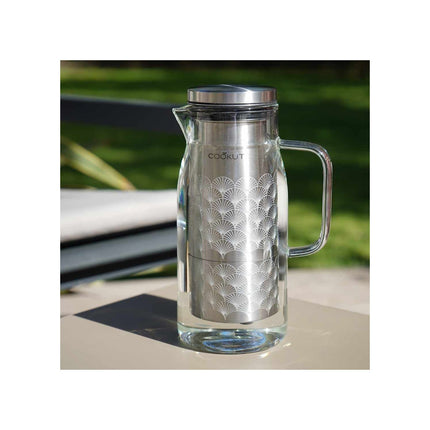 Carafe filtrante COOKUT en verre Inox Filtrante