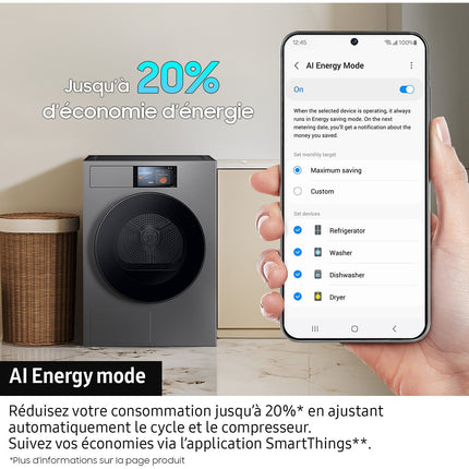 Sèche linge pompe à chaleur SAMSUNG DV16DG8600BW