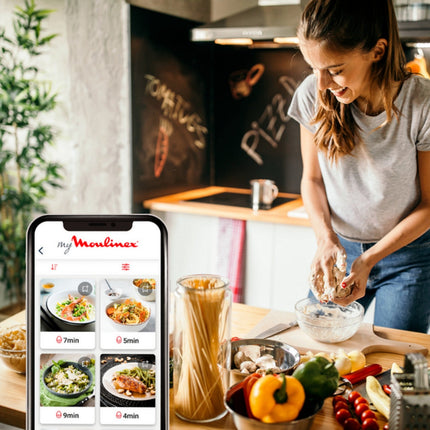 Cookeo MOULINEX CE952810 noir wifi 6 L, 9 modes de cuisson, 150 recettes