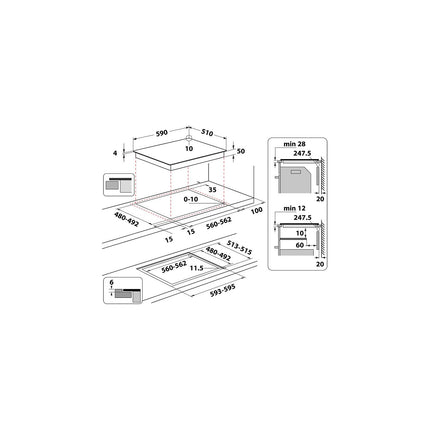 Plaque induction WHIRLPOOL WSQ4860NE
